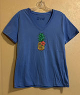 NWT Life Is Good women’s Tropical Pineapple V neck Crusher Tee sz S Photo 0