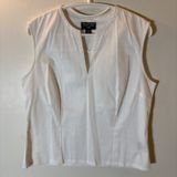 Vintage Polo Jeans Co Ralph Lauren White Sleeveless Stretch Top Size Large Y2K Photo 0