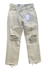 Vervet Beverly Super High Rise Straight Distressed 100% Cotton Jeans Size 27 Photo 0
