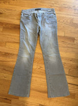 Vtg American Eagle Jeans Women's 8 Flare Low‎ Rise Hipster Distressed Y2K 90s Photo 0