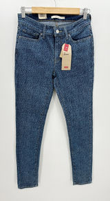 Levi's 711 Skinny Denim Jeans‎ Animal Print Leopard Cotton Stretch Women 27 NWT Photo 0