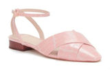 Louise et Cie Flats Womens Size 6 Pink‎ Pointed Toe Leather Ankle Strap Textured Photo 0