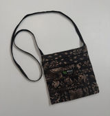 Crossbody Purse Bag Island Sea sea Turtles Shells Coral Lightweight Fabric Black Photo 0