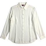 Jessica London Blouse Women Preppy Career Button Long Sleeve Size 18 Cream Work Photo 0