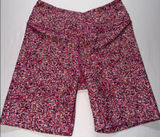 Sage‎ Collective Biker Shorts Womens Medium Pink Floral High Rise Athletic Yoga Photo 0