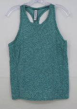 Athleta Racerback Tank Top Teal Green Animal Print Activewear Womens Small‎ Photo 0