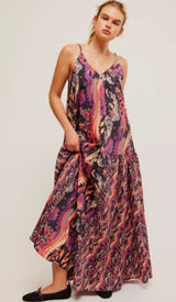 Free People Everything and More maxi slip Dress‎ Sz M Photo 0