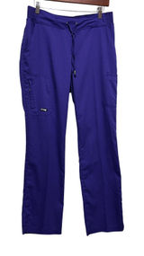 Greys Anatomy Barco Women Scrub Pants S Purple Style 4277 Cargo Pocket Uniform Photo 0