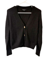 Quince Women's Lightweight Baby Alpaca Cropped Cardigan Black Size Small Photo 0