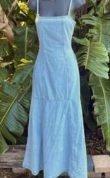 Indigo Rein NEW Light Wash Blue Denim Maxi Dress Size Medium Photo 0