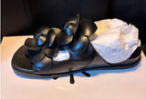 Isaac Mizrahi Black Floral Slide Sandals 3D Flower Slip On‎ Shoes Womens 6.5 M Photo 0