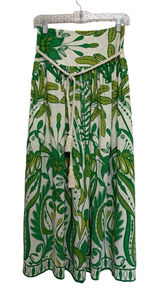 Rachel Zoe Linen Blend Tropical Print Pull-On Flowy Maxi Skirt - Size XS Photo 0