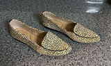 me too Leopard-Pattern Slip-On Loafers in Yellow and Black Photo 0