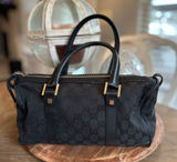 Gucci mini Boston bag canvas and leather Photo 0