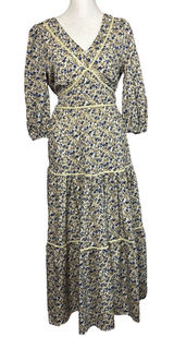 Baltic Born Fall Print Midi/Maxi Camel Floral‎ Womens Size Small Romantic Flowy Photo 0