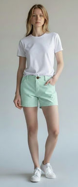 American Eagle Stretch Midi Women's Size 10 Mint Green Chino Shorts Photo 0