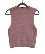 Zara Womens Pink Fuzzy Sleeveless Sweater Vest Size L Soft Knit Y2K Layering Top Photo 0
