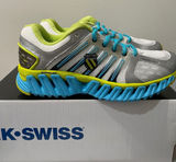 K-Swiss Blade-Max Stable‎ Womens 6 Running Shoes Silver Yellow Blue NIB Photo 0