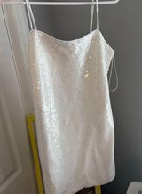 Abercrombie sequin dress white Photo 0