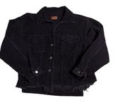 POL Women’s Corduroy Jacket Oversized Raw Edge Detail Size small black Photo 0