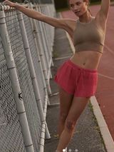 Free people movement shirr enough pink pleated shorts Xs Photo 0