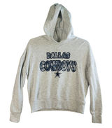 NFL Dallas Cowboys Cropped Hoodie‎ Womens Sleepwear Pullover Sweatshirt Gray S Photo 0