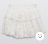 Aerie White Skirt Rock & Ruffle XS Photo 0