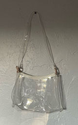 Clear Plastic Transparent Shoulder Baguette Bag Y2K 90s Xenon Lizzie McGuire Photo 0