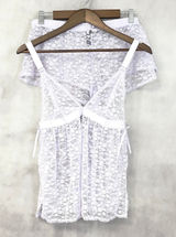 Rachel Roy Lace Cami Shorts Lingerie Set Women XL Pastel Floral Fairy Coquette‎ Photo 0