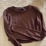Zara Brown Fitted Long Sleeve Photo 0