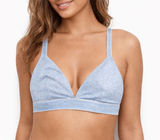 Victoria’s Secret Logo Bralette M Blue Heather NWT Photo 0