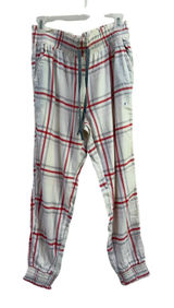 Aerie Women Red Gray Plaid Pajama Jogger Pants Sleepwear 4216-125 Small NEW Photo 0