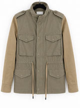 Club Monaco Utility Field Jacket Womens XS Green Tan Contrast Sleeve Gorpcore Photo 0