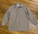 Princess Polly Plaid Shirt Womens Size 2 Jacket Long Sleeve Button‎ Up Top Brown Photo 0