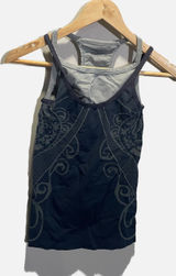 Athleta Tank Top Womens S Grey Damask Seamless‎ Racerback Yoga Activewear Photo 0