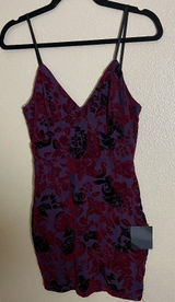 Lulu's Floral Mini Dress medium grunge whimsical witchy‎ new Photo 0