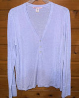 Victorias Secret Purple V neck Long Sleeve Top Large Photo 0