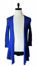 Ann Taylor Women's‎ Blue Knit Cardigan Open Front Size Coastal sustainable Photo 0