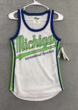 Michigan International Speedway‎ Shirt Women S White Nascar Jersey NWT Photo 0