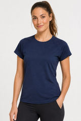 Sweaty Betty Navy Blue Athletic Performance Tee Mesh Workout Top M SB5546 Photo 0