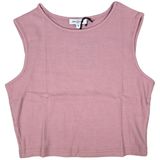 AREA STARS Mauve Waffle Knit Cropped Tank‎ Top Sleeveless Size L Photo 0