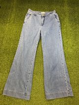 Molly Bracken High Waist Trouser Jean Straight Leg Wide Cuff Medium Wash 31x30 Photo 0