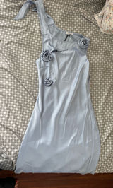 Sateen baby blue dress Photo 0