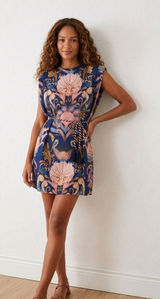 NWT FARM Rio Boho Beauty Cotton Bird Pelican T-shirt Mini Dress M Photo 0