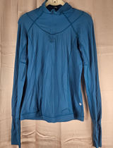 Lululemon Womens Pitch Blue It's Rulu‎ Run Long Sleeve 1/4 Zip Pullover 6 8 Photo 0