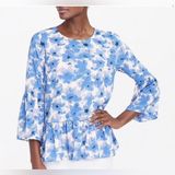 J.Crew Women’s Floral Peplum Blouse Size S Photo 0
