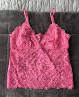 Aerie Top Lace Bralette Pink Photo 0