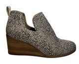 TOMS Kallie Cutout Ankle Wedge Bootie Macadamia Cheetah 10016177 Photo 0