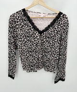 Victoria's Secret Cardigan Size S Pink Black‎ Cheetah Mean Girls Y2K Preppy Photo 0