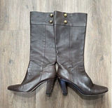 Kate Spade Shoes Womens Leather Size 9.5 M Brown Knee High Heeled‎ Boots Photo 0